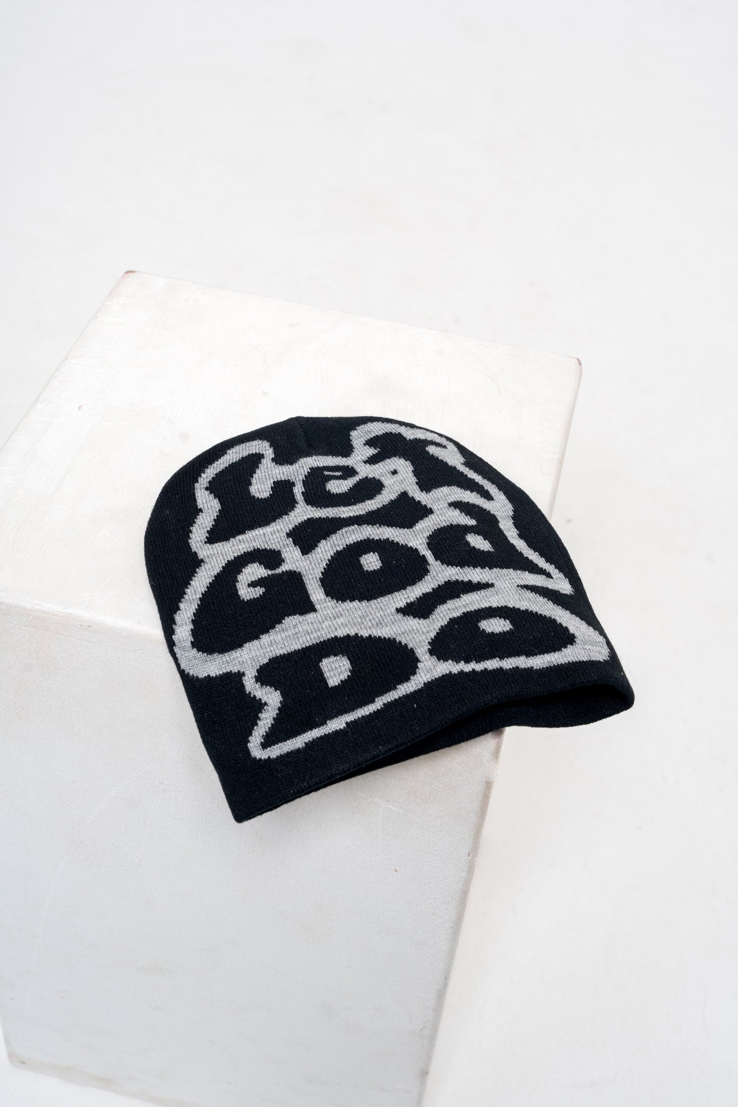 Black LGD beanie with Satin-Lined Interior